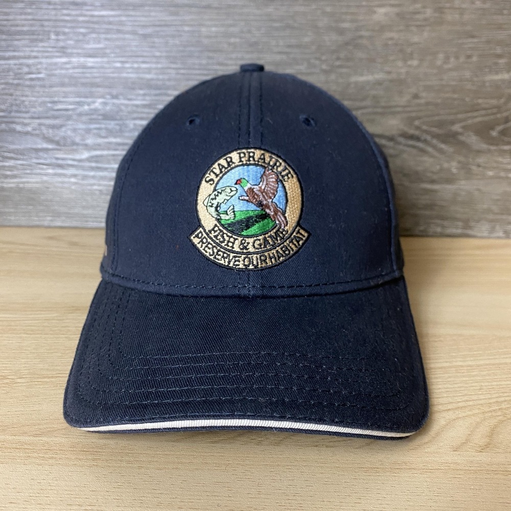 Star Prairie Fish & Game Hat Cap Strap Back Embroidered Preserve Habitat Mens